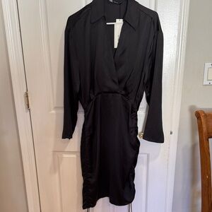 Zara Black Long Sleeve Dress